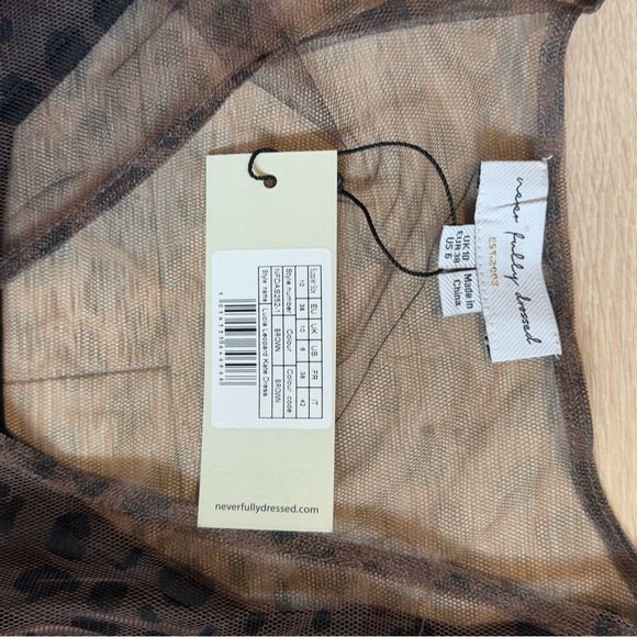 Never Fully Dressed Animal print Sheath Dress with Flutter Sleeves - Picture 5 of 7